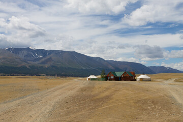 Rest area in remote area in Altai Tavan Bogd National Park, Mongolia