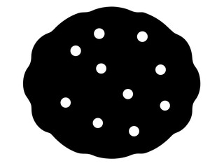 Cookies simple silhouette vector,Cookies icon