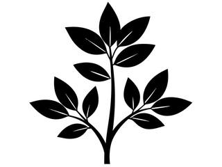 Plant simple silhouette vector,Plant tree vector