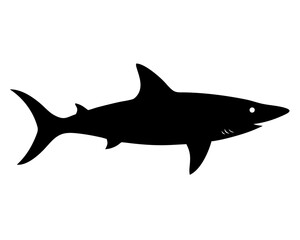 Shark Silhouette silhouette vector,Shark animals icon