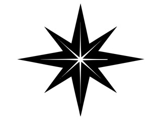 Star Silhouette Bethlehem Star, Decorative Star simple   silhouette vector