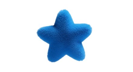 Blue Star Shape Isolated on Black Background for Business and Design Projects