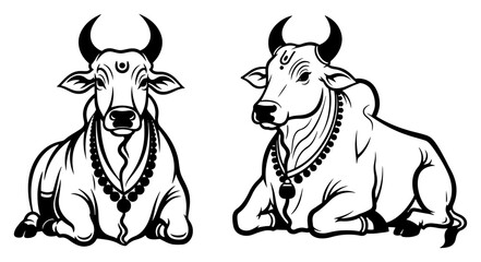 Sacred Nandi bull the divine mount of Lord Shiva