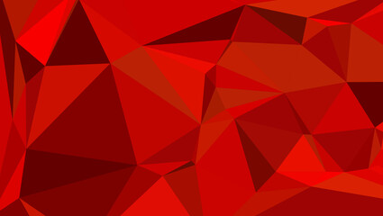 Colorful Red Geometric Polygon Background