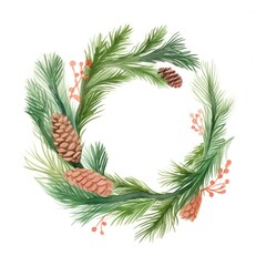 A wreath plant tree white background.