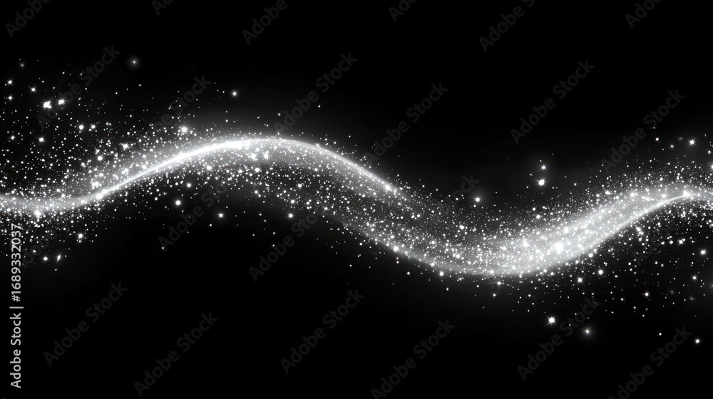 Canvas Prints sparkling light trail glittering background particles.