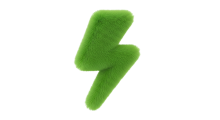 Green Lightning Bolt Vector Icon Energy Power Electricity Shock Symbol Graphic Design Element Illustration