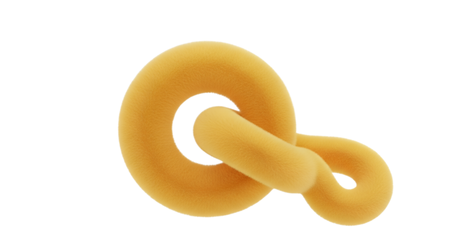 Infinity Symbol Knot Abstract Design Concept Isolated on Black Background Stock Photo