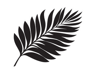Obraz premium Modern palm leaf silhouette in clean artistic drawing