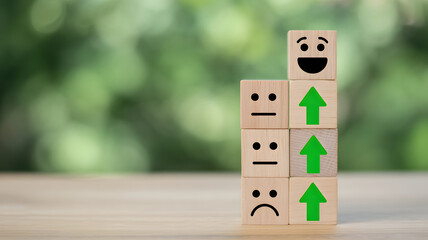 Emotion Indicator blocks: A creative representation of mood transitions displayed through a stack of wooden blocks, expressing emotional states.