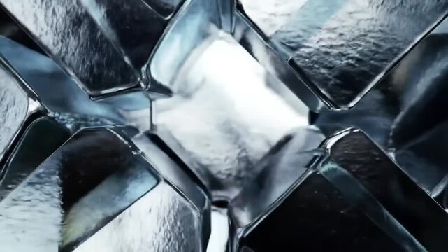 Ice cubes close up