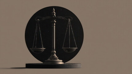 Elegant Scales of Justice: Symbolizing Balance and Fairness in Law and Society with Timeless Black Aesthetic