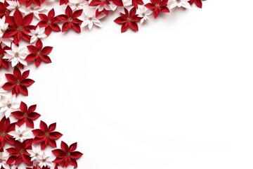 Obraz premium Christmas flower floral border backgrounds christmas pattern.