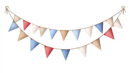 Vibrant Bunting Garland for Festive Decoration at Celebrations and Events