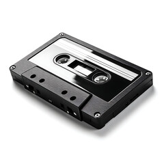 Obraz premium Vintage audio cassette tape isolated on white background