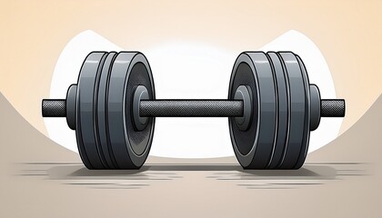 pair of dumbbells with rubber grip isolated on white workout gear