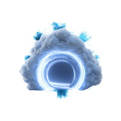 Glowing Portal in Mystical Cloud Formation