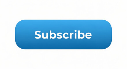 Subscribe button in light blue tone offering channel subscription. Modern Subscribe button with rounded edges, offering service updates and content availability, enhancing engagement.