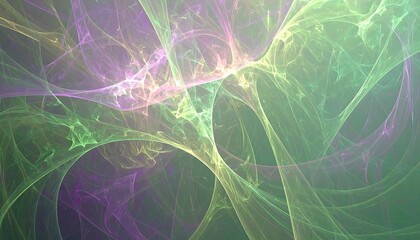 Abstract fractal design with flowing, translucent colors