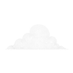 Fototapeta premium Linear Art Cloud Formation Illustration