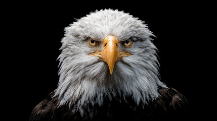 Obraz premium Majestic Bald Eagle Portrait Capturing the Power and Grace of a Regal Predator in Stunning Detail