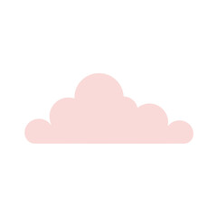 Pink Pastel Fluffy Cloud Illustration