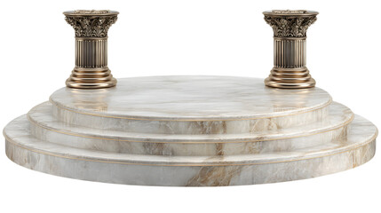 Elegant Marble Pen Rest with Corinthian Columns