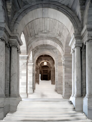 Fototapeta premium Cathedral and church arches of St John the Baptist in Prague Jerusalem and historical architecture