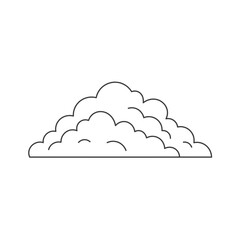 Simple Line Drawing of a Bush or Cloud-like Formation