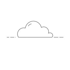 Simple Line Drawing of a Cloud