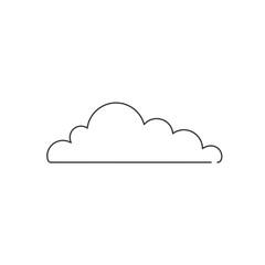 Simple Line Drawing of a Cloud