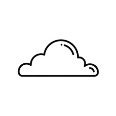 Simple Line Drawing of a Cloud