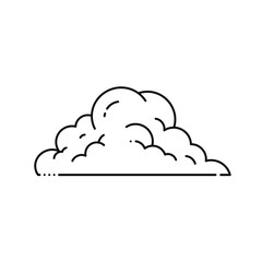 Simple Line Drawing of a Cloud
