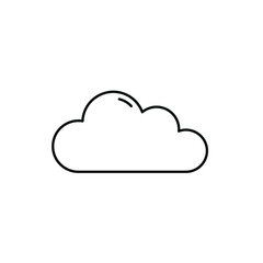 Simple Line Drawing of a Cloud