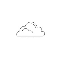 Simple Line Drawing of a Cloud