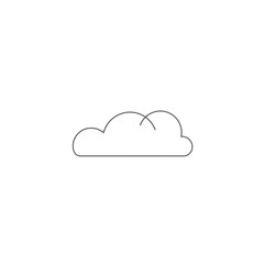 Fototapeta premium Simple Line Drawing of a Cloud on White Background