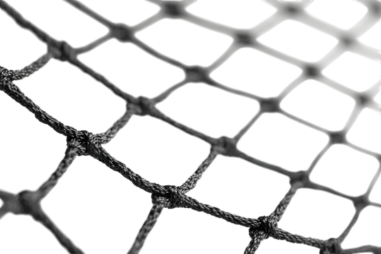 Metal wire mesh fence on white background with grid pattern and security design - Powered by Adobe
