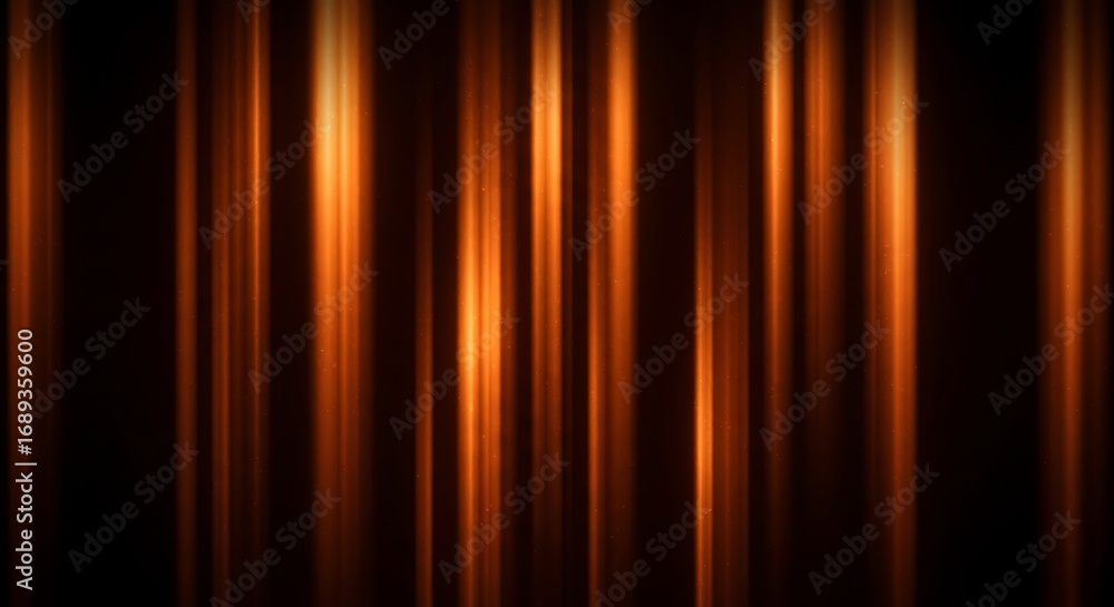 Poster warm golden light rays creating an elegant and dynamic motion blur effect on a dark background for f