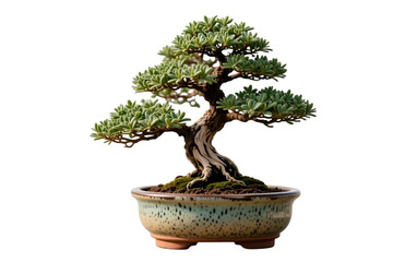 Obraz premium bonsai tree on white background