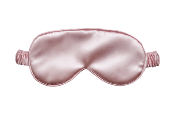 Soft, blush-pink silk eye mask (1)