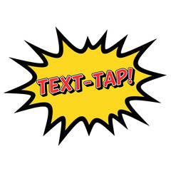 Yellow Starburst Comic Speech Bubble with 