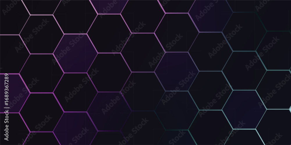 Poster abstract geometric hexagon pattern background, sophisticated background features a repeating pattern