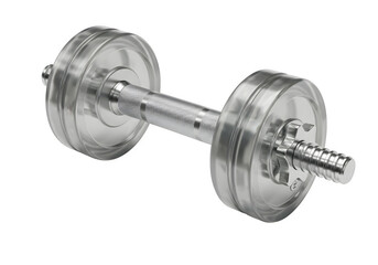 Fototapeta premium Transparent Dumbbell, isolated on white or transparent background. PNG