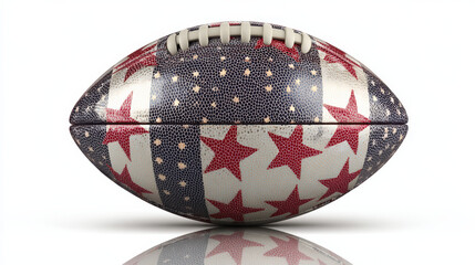 Patriotic American Football Design Featuring Stars and Stripes Pattern for Sports Enthusiasts