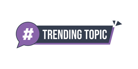 Vector art of trending topic banner for social media design
