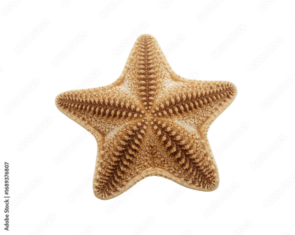 Poster isolated sea star showcasing intricate texture and pattern against a minimalist presentation