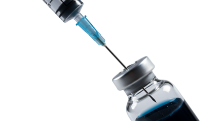 The promise of healing a vaccine being drawn into a syringe bringing hope and health with a dark background and sharp