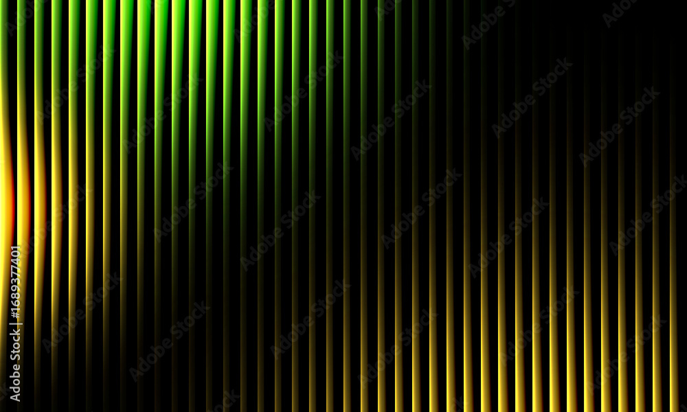 Aufkleber vibrant abstract background with glowing vertical lines in gradient yellow to green, creating a mode