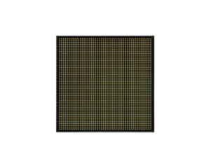 Close-up of a modern hi-tech microchip with gold plated circuitry reflecting the advanced technologies