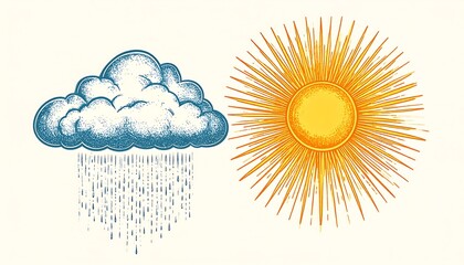 Vintage weather icons